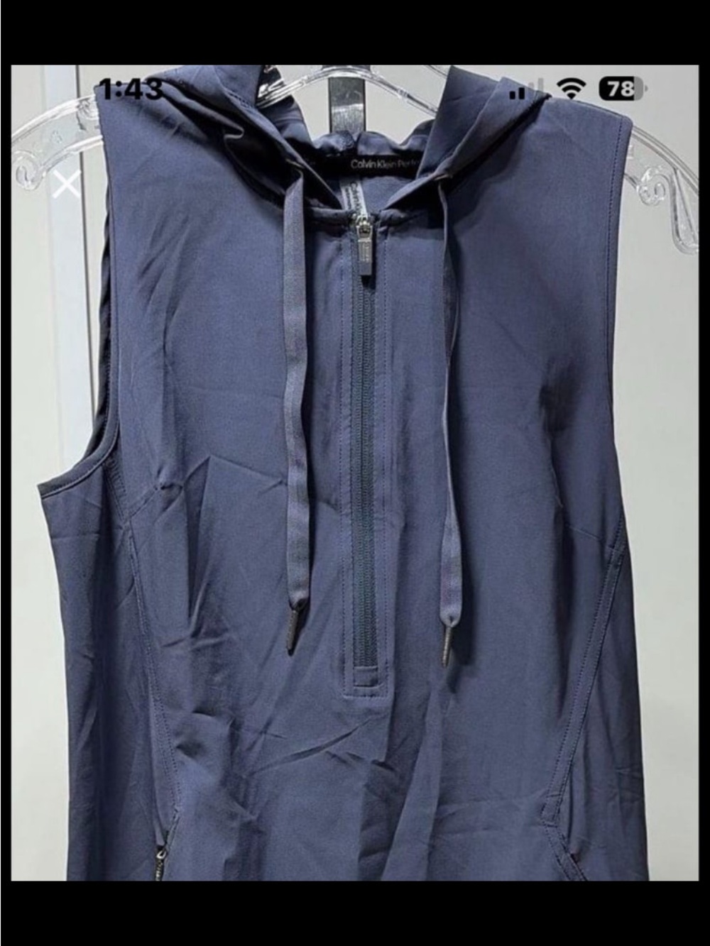 NWT Calvin Klein Performance Sleeveless Hooded Dress XS